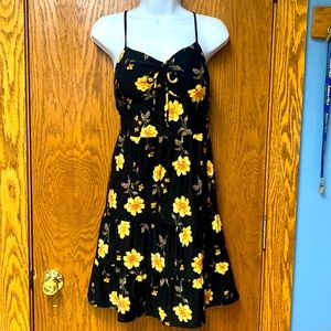 Black & Yellow Flower Sundress